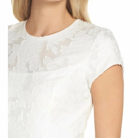 Maggy London White Lace Fit-and-Flare Midi Dress - Picture 5 of 15